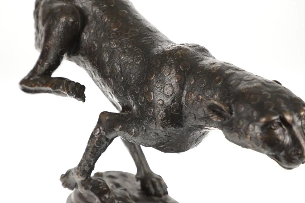 A. Tiot - Running Cheetah - 21" x 8" x 30" Bronze