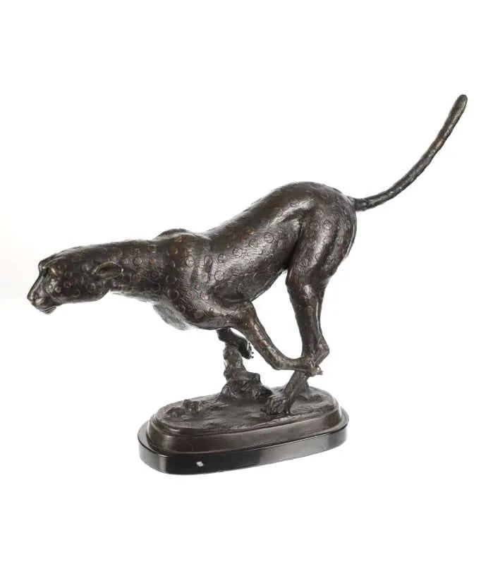 A. Tiot - Running Cheetah - 21" x 8" x 30" Bronze