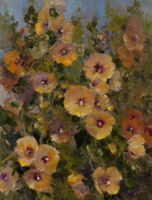 Eliot Eaton - Hollyhocks 26" x 20"