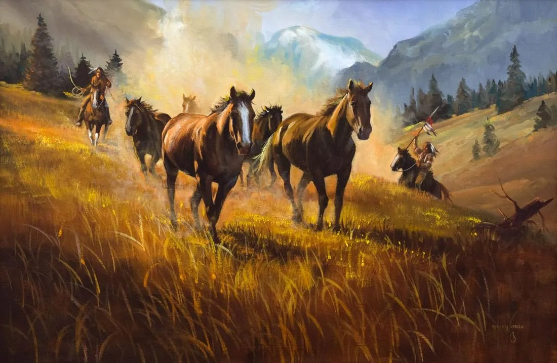 Gerry Metz - Horse Thieves 20" x 30"