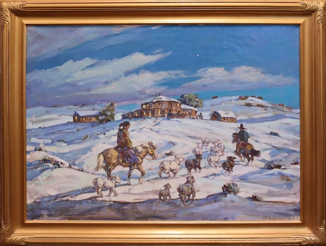 Marjorie Reed - Late Arrival at Red Lake Trading 30" x 40"