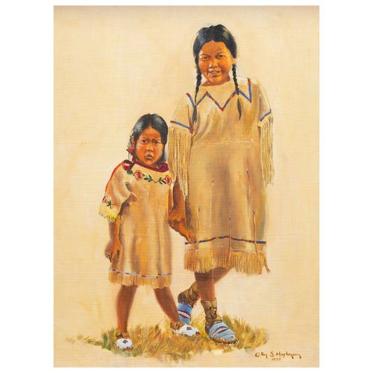 Glen S. Hopkinson - Native Sisters 12" x 16"