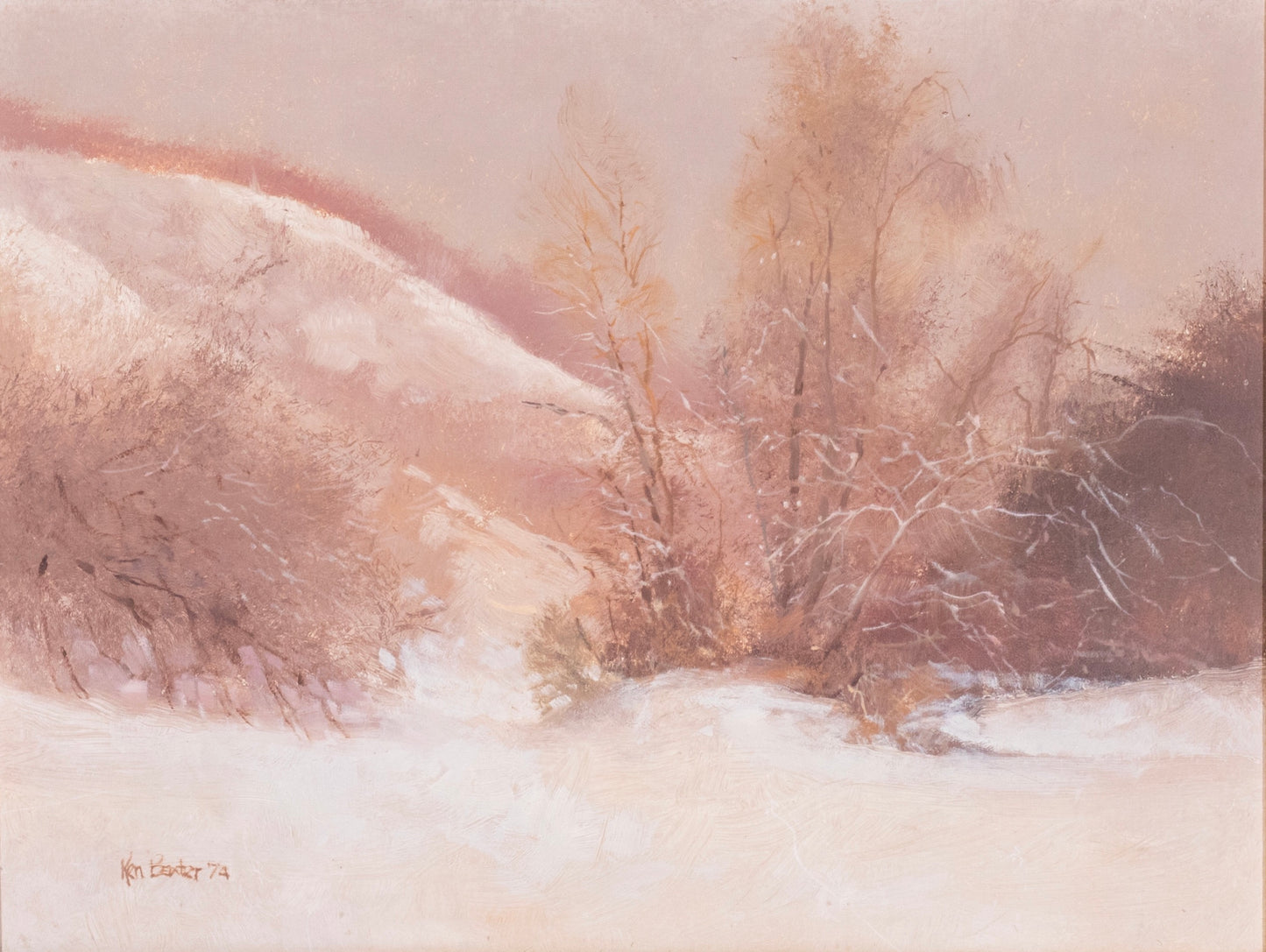 Ken Baxter - City Creek Snow 1974 17.5" x 23.5"