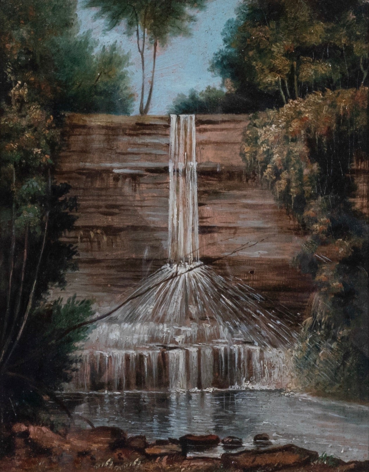 George Martin Ottinger - Waterfall, January 2, 1875 8" x 10"