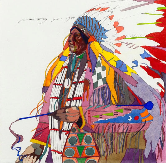 Sari Staggs - The Chief 1989 12.25" x 12.25"